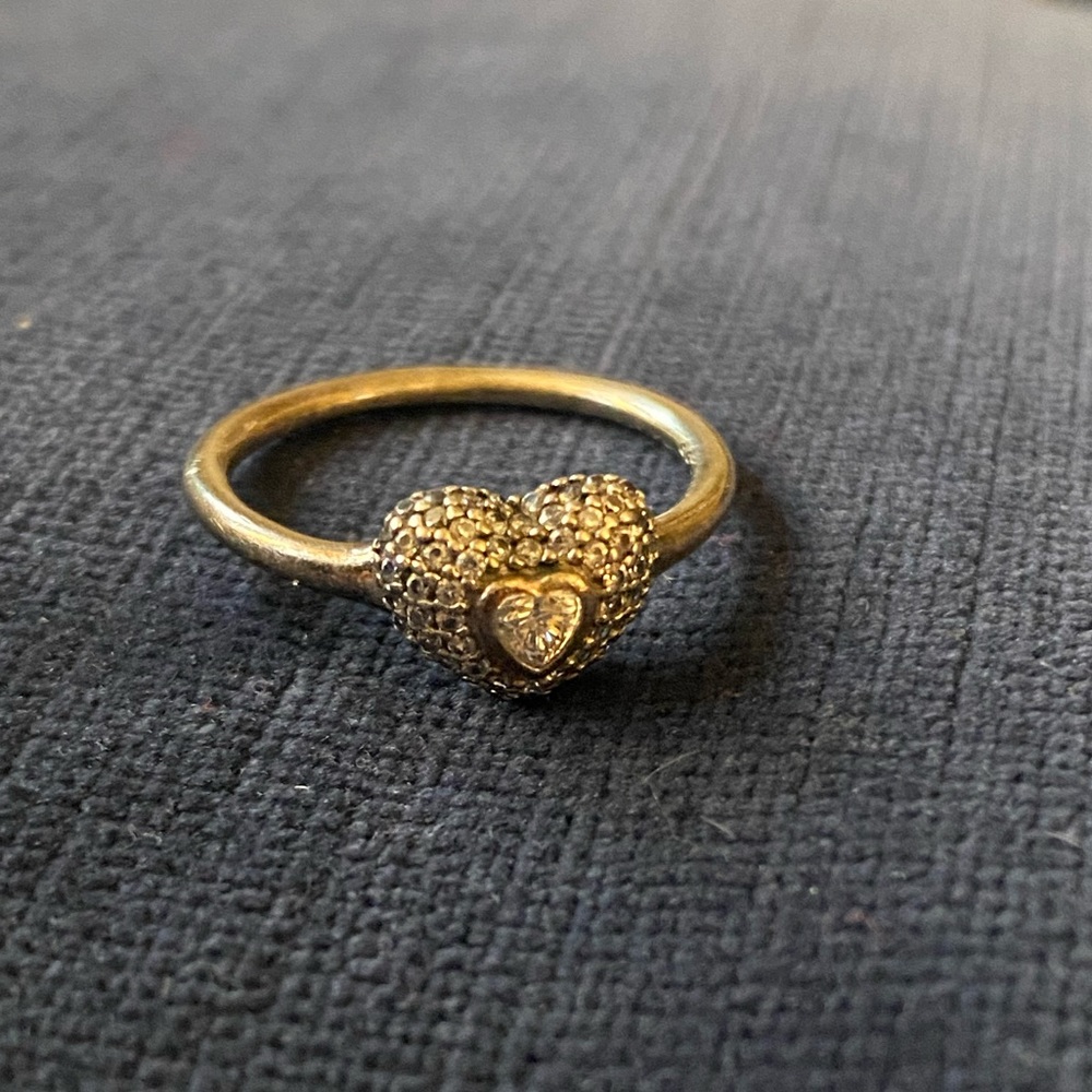 Pandora Ring with Heart Centre